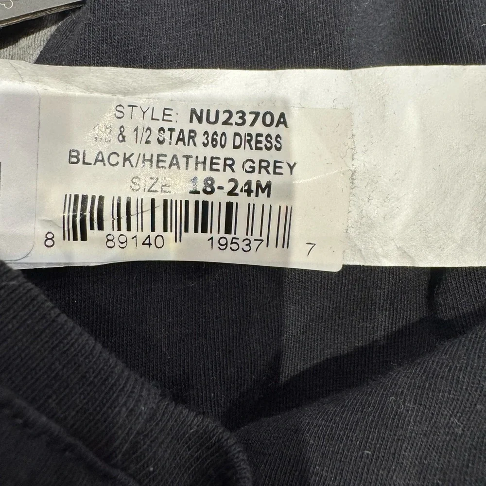 NUNUNU 1/2 & 1/2 Star 360 Dress Short Sleeves Grey Black 18-24 Months NWT - Picture 3 of 5